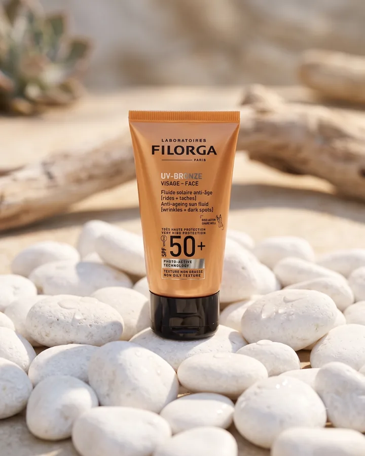 Imagem de lançamento de produto de cosmética criada com IA